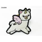 Furry Fabric Hand Embroidered Patches Unicorn Pattern For Children