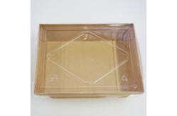 China Rectangular Salad Kraft Lunch Box Disposable Biodegradable 500ml - 2100ml supplier