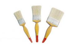 China Polyester White Bristle Paint Brush Flat Varnish Brush supplier