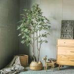 1.8m Artificial Maple Tree No Nursing Plant Custom Color Real Stem Fabric Leaves for sale