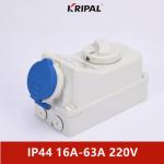 220V IP44 Waterproof Mechanical Interlock Switch Sockets IEC Standard for sale
