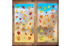 China Luminous Electrostatic Window Stickers Turkey Maple Leaf Window Sticker supplier