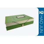 Green Cardboard Gift Boxes With Botton , Luxury Packaging Boxes Matt Silk Printing