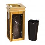 Rectangular Slim Narrow Steel Hotel Office Recycle Garbage Bin Trash Can for Restaurant for sale