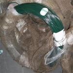 Color Green Pvc Coated Galvanized Iron Wire , 1.2mm Plastic Coated Binding Wire for sale
