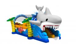 China Shark Themed Inflatable Obstacle Courses Indoor Bounce House For Kids supplier