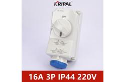 China IP44 3P 16A 220V Industrial Mechanical Interlock Switch Socket 6H supplier