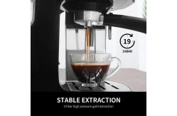 China Black Coffee Machine With Milk Frother Multi Function 500W Household Espresso Machine supplier