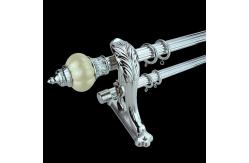 China 16mm Double Holder Pipe Curtain Rods Aluminum Alloy Pole Finials supplier