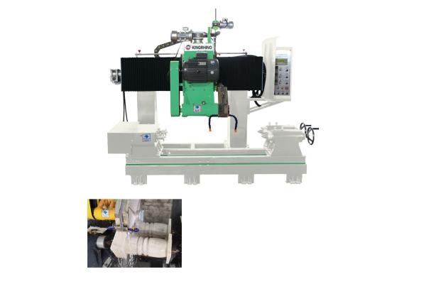 Double Blades 500mm Diameter 1500mm CNC Stone Cutting Machine For Baluster