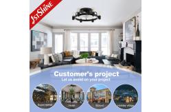 China 1stshine Ceiling Fan Light CE Elegant Black Flush Mounted Lighting Solutions Service supplier