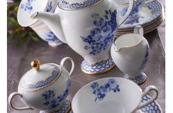 China Blue And White 180CC Paragon Fine Bone China Tea Set supplier