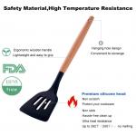 Black Silicone Kitchen Utensil Sets scratchless Hasslefree Ergonomic