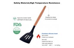 China Black Silicone Kitchen Utensil Sets scratchless Hasslefree Ergonomic supplier