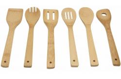 China Professional Grade Bamboo Utensil Set Eco Friendly With Ergonomic Handle supplier