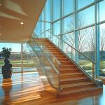 Crystal-Adorned Stainless Steel Handrails with 304 Steel for Staircases for sale