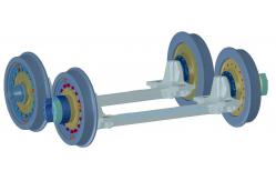China Forging Elastic Rubber Wheels Assembled With Tyres And Center Wheel Rubber supplier