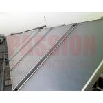 8000L Resort Solar Water Heating Solution Blue Titanium Flat Plate Solar Collector for sale