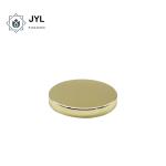 Dustproof RoHs Flat Metal Candle Lids , Rustproof Rose Gold Candle Jar Lids