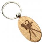 2-10mm Thickness Wooden Keychain Engraving Perfect Combination Of Style And Nature for sale