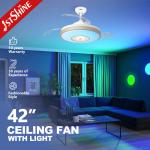 Stylish Metal Indoor Ceiling Fan with Hidden Blades and Cooling Air LED Light Function for sale