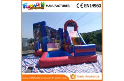 China Customized Size Spiderman Inflatable Combo Jumping Castle With Slide / Pool supplier