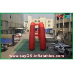 Arch Bridge Design Red 5x3M Inflatable Arch , Oxford Cloth Inflatable Advertising Arch for sale