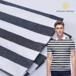 Durable And Stylish Comfortable Cotton Feel Striped Knit Fabric For Polo Shirt for sale