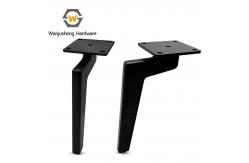 China Matte Black Thickened Metal Angled Sofa Legs Cabinet & Coffee Table Furniture Leg Fittings supplier