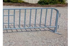 China Flat Feet Bridge Temporary Mesh Fencing Heavy Duty Yellow Powder Coated supplier