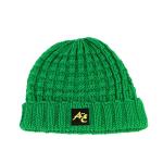 High Quality ACE Factory Price ODM OEM Solid Green Color Unisex Adjustable Custom Logo Beanies Knitted Cap for sale