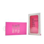 Mobile Phone Case Box with PET Window Recycled Packaging Gold Foil Stamping for sale
