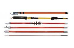 China Operating Rod Stick Construction Safety Tools , 4 Sections Telescoping Hot Stick supplier