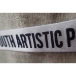 Ribbon Silicone Screen Printing Label / Silk Screen Stickers White 3D Logo for sale
