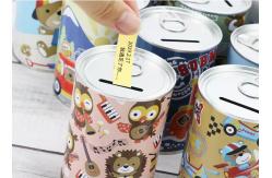 China Customized 10.2x7.5cm Cylinder Tin Can Coin Bank Metal Money Tin Box supplier