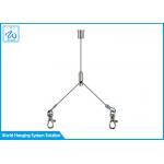 Y - Hook End Cable Loop Ceiling Light Suspension Kit With Swivel Spring Key Chain for sale