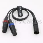 Dual Track Audio Arri Power Cable XLR 5 Pin Male To 2 XLRs 3 Pin Female for sale
