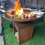 Backyard Corten Steel BBQ Grill Outdoor 40 Inch Barbeque Fire Pit for sale