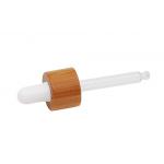 Regular Bamboo Essential Oil Dropper Bamboo Glass Dropper Caps Bamboo 18mm Dropper Lip For Bottles for sale