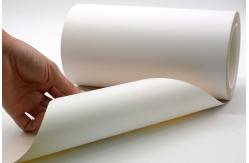 China 2Mil Anti Static Label Material Matte White Permanent Adhesive Polyimide Materials With Glassine supplier
