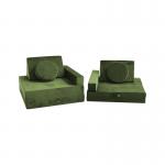 Toddler Velvet Fabric Waterproof Liner Modular Play Couch Set Certified Safe