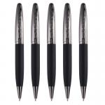 Twist Type Business Metal Ball Point Pen 1.0mm Textured Grey Pen Barrel Signature Pen for sale