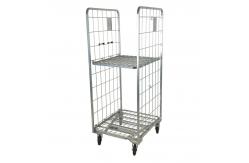 China 2 Side Logistics Trolley Nestable Foldable For Warehouse supplier