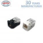 Ivory Cat5e RJ45 Punch Down Jack / ABS Toolless Keystone Jack Gold Plating for sale