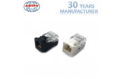 China Ivory Cat5e RJ45 Punch Down Jack / ABS Toolless Keystone Jack Gold Plating supplier