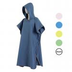 Sustainable Sublimation Print Cotton Waffle Recycled Plain Microfiber Poncho Towel Beach Hooded Poncho for sale