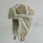 Sheepskin Winter Real Fur Hats , Breathable Adults Sheep Wool Hat Plain Pattern for sale