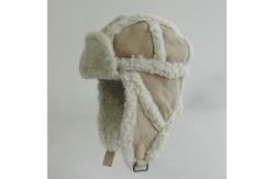 China Sheepskin Winter Real Fur Hats , Breathable Adults Sheep Wool Hat Plain Pattern supplier