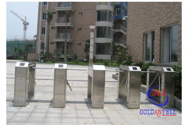 Outside Waterproof Entrance Control Turnstile Gate 1.5mm Thickness With NFC Reader