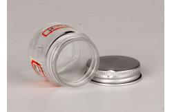 China Aluminum Cap Clear Pet Jars Small Plasic For Cosmetic Packaging supplier